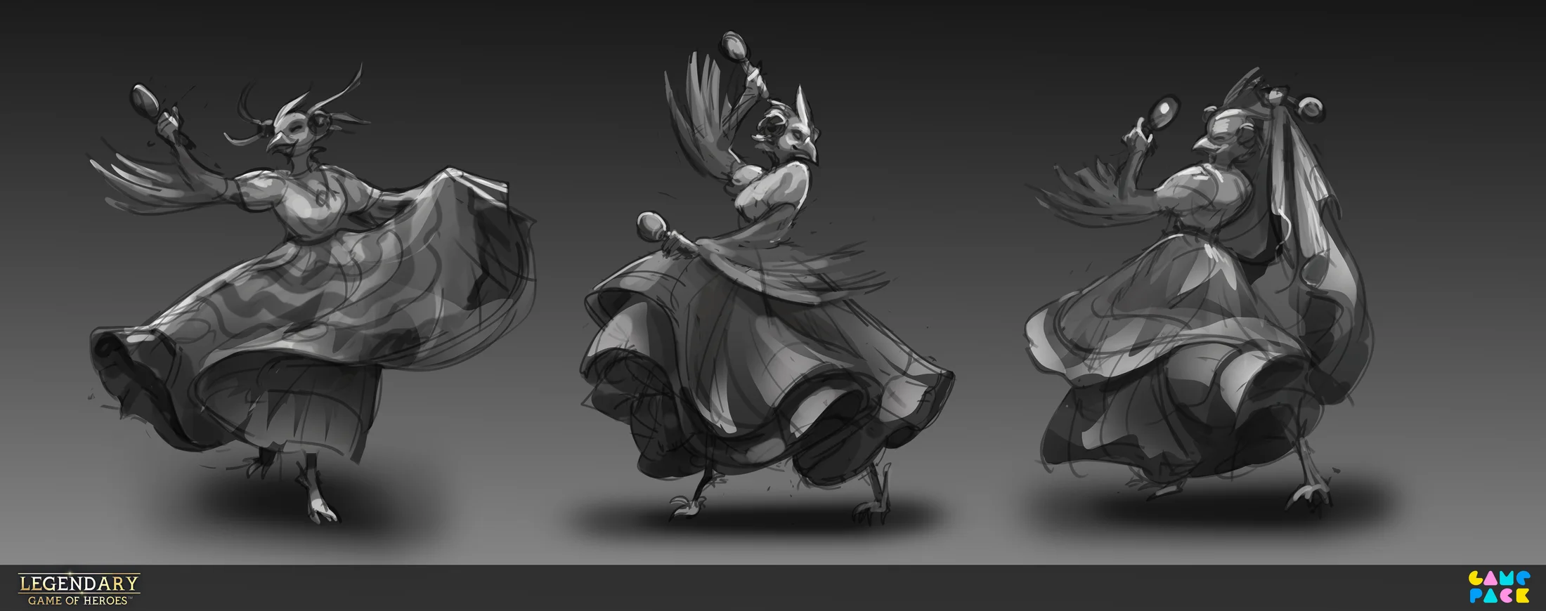 Character Three creation process image 1.